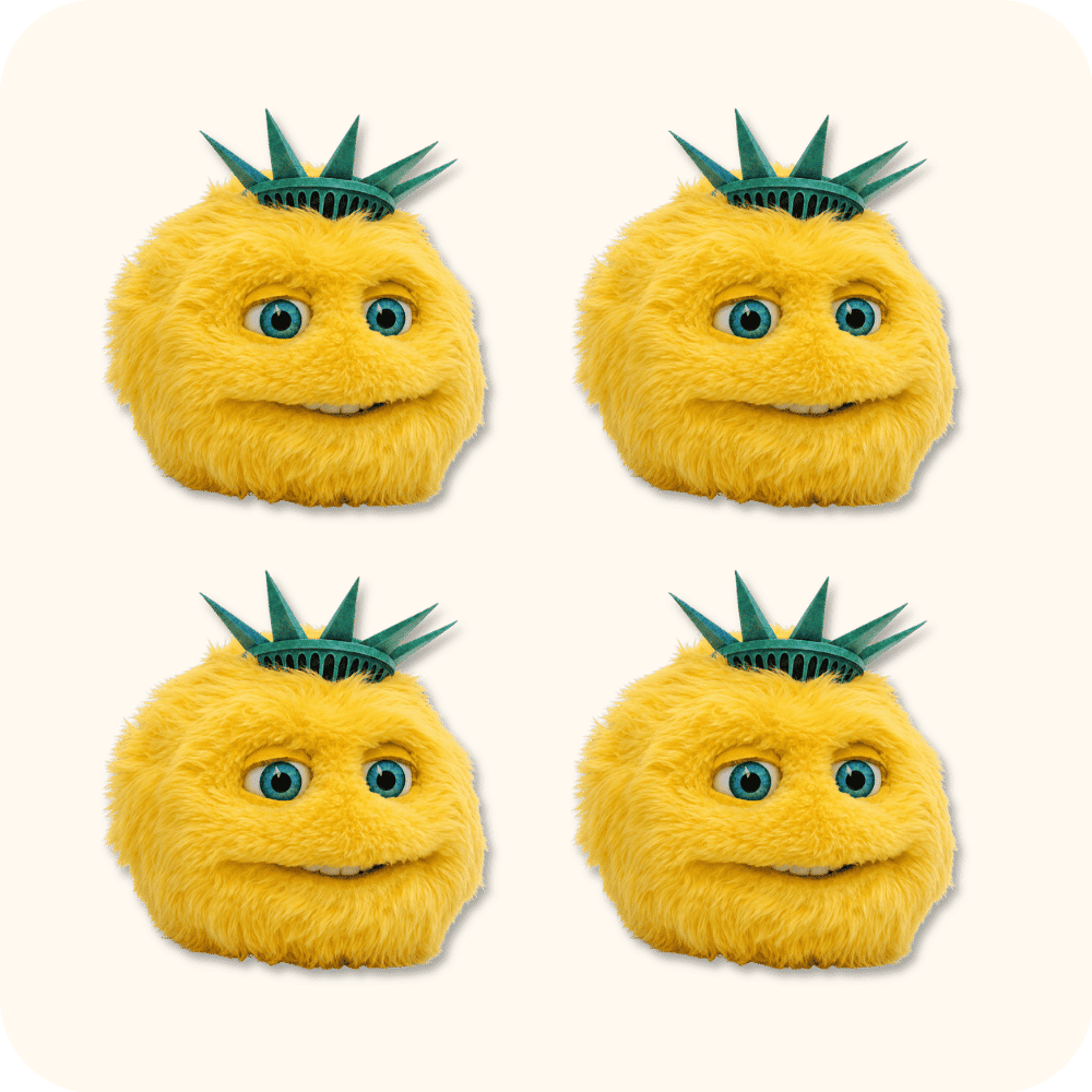 Liberty Biberty Mascot 4PCS Liberty Biberty Mascot 4PCS